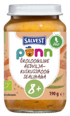 PÕNN Organic vegetable-couscous meal with pork (8 months) 190g