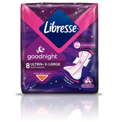 LIBRESSE Hügieenisidemed Ultra Thin Goodnight Extra 3mm 8pcs