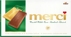 MERCI MERCI Hazelnut - Almond 100 g /Šokoladas 100g