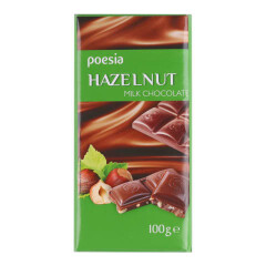 POESIA Piimašokolaad sarapuupähklitükkidega 100g