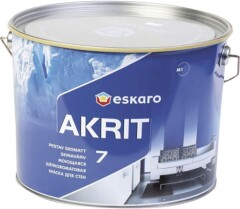 ESKARO Akriliniai sienų dažai ESKARO AKRIT 7, A bazė, šilko matiniai, 9,5 l 9,5l