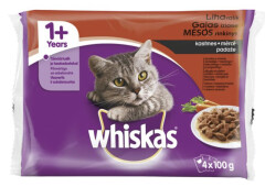 WHISKAS Whiskas pouch Meat Selection in sauce 4x100g 400g
