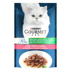 GOURMET PERLE Kiisueine forelli ja spinatiga 85g