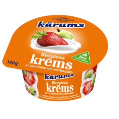 KARUMS Curd cream with strawberries and gooseberries 140g