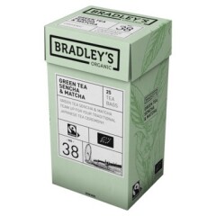 BRADLEY'S Bioloģiskā zaļā tēja Bradley's senča un mača 25gb. FTO 38g