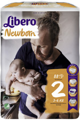 LIBERO Newborn 2 teipmähe 3-6 kg 1pcs