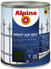 ALPINA Metalo dažai ALPINA DIREKT AUF ROST, žalios sp., 750 ml 0,75l