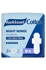 VUOKKOSET Hügieenisidemed cotton night 9pcs