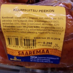 SAAREMAA LIHATÖÖSTUS Kuumsuitsu peekon 1kg