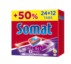 SOMAT Indaplovių tabletės SOMAT ALL IN 1 36pcs