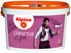 ALPINA Dažai su smulkiu kvarciniu užpildu ALPINA STRUCTUR EFFEKT, baltos sp., 5 l 5l