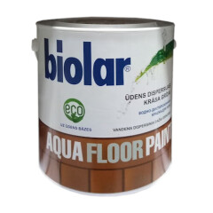 BIOLAR Dažai vandens pagrindu grindims Aqua Floor rudi/pusiau blizgus 2,6l