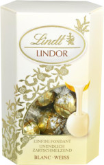 LINDT Lindor piimasokolaadi pallid valge šokolaadiga 200g