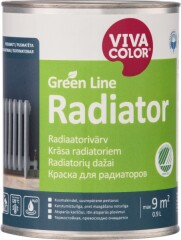 VIVACOLOR Radiatorių dažai VIVACOLOR GREEN LINE RADIATOR, pusiau matiniai, baltos sp., A bazė, 900 ml 0,9l