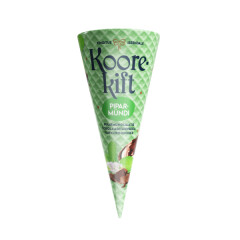 KOOREKIFT Peppermint ice cream with chocolate filling in waffle cone 65g