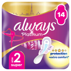 ALWAYS Higiēnas paketes Super Plus Platinum 14pcs