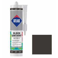 ATLAS Sanitarinis silikoninis hermetikas ATLAS SILTON S 037-N, juodos sp., 280 ml 280ml