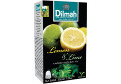 DILMAH Melnā tēja maisiņos Citrus &Lime 20x1.5 30g
