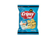 CRIPSY CHIPS Grietinės ir svogūnų skonio bulvių 150g