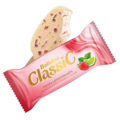 CLASSIC CLASSIC Strawberry-lime cream ice cream with strawberry pieces yoghurt glaze 120ml/80g 0,08kg