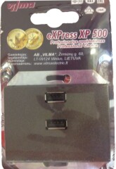 VILMA Kištukinis lizdas VILMA XP500 2xUSB įleidžiamas antracito spalvos 5V DC 3,4 A b/r USB-3 4A-02 1pcs