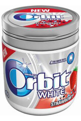 ORBIT Närimiskumm maasikamaitseline suhkruvaba topsis white 84g