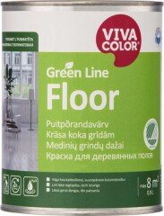 VIVACO Grindų dažai VIVACOLOR GREEN LINE FLOOR, pusiau matiniai, baltos sp., A bazė, 900 ml 0,9l