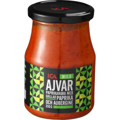ICA Ajvar kaste röstitud paprika ja baklažaanidega, maheda maitsega 350g