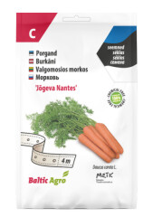 BALTIC AGRO Carrot Seeds 'Jõgeva Nantes' 4m Seed Band 1pcs