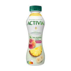 ACTIVIA Jogurts ar persikiem un ananāsiem, bez cukura 270g