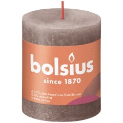 BOLSIUS Sammasküünal Rustic Taupe 80/68mm 1pcs