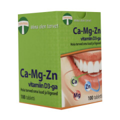 TERVISEKS Toidulisand Ca-Mg-Zn 100pcs