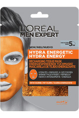 L'OREAL MEN EXPERT Vyriska lakštinė veido kaukė L'OREAL MEN EXPERT HYDRA ENERGY 30g