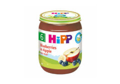 HIPP Ekologiška mėlynių ir obuolių HIPP (nuo 4 mėn.) 125g