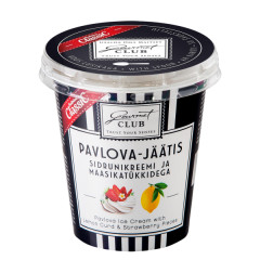 CLASSIC GOURMET CLUB Pavlova ice cream with lemon cream and strawberry pieces 150ml/80g 0,08kg
