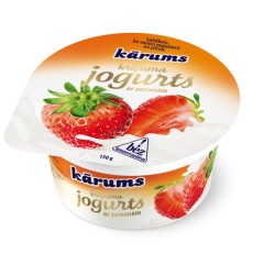 KARUMS Krejuma jogurts ar zemenem 150g