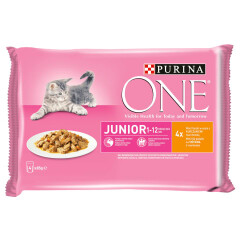 PURINA ONE Kačiukų ėdalas ONE su vištiena, 4 x 85 g 340g