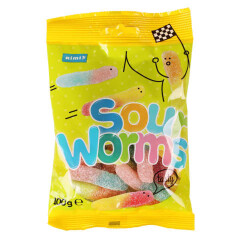 RIMI Želējas konfektes Sour Worms 100g