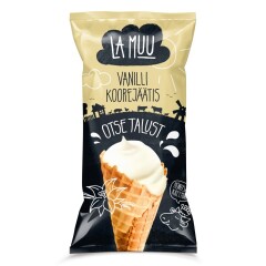 LA MUU Vanilla ice cream in a waffle cone 80g
