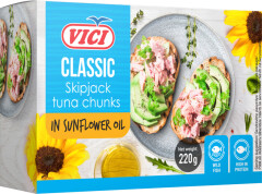 VICI Skipjack tuna chunks in sunflower oil 220g