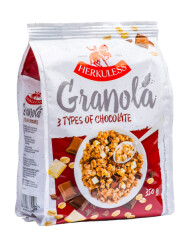 HERKULESS Granola HERKULESS su 3 rūšių šokoladu 0,35kg