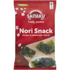 SAITAKU Nori snäkid oliiviõliga 10g