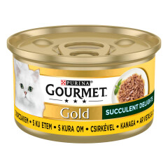 GOURMET GOLD Konservai katėms su vištiena 85g