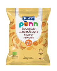 PÕNN Põnn Ökoloogilised Maisikrõbuskid mango ja banaaniga (7 kuud) 20g