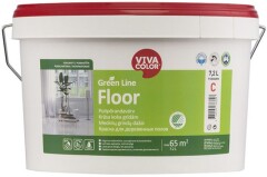 VIVACO Grindų dažai VIVACOLOR GREEN LINE FLOOR, pusiau matiniai, C bazė, 7,2 l 7,2l