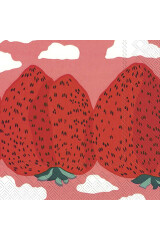 MARIMEKKO Marimekko salvrätik maasikad roosa 33cm 20tk 20pcs