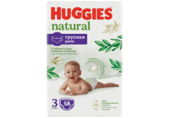 HUGGIES Püksmähkmed Natural 6-10kg 58pcs