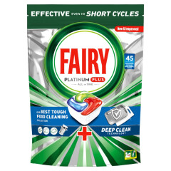 FAIRY Nõudepesumasina kapslid Platinum Plus All In One Deep Clean 45pcs