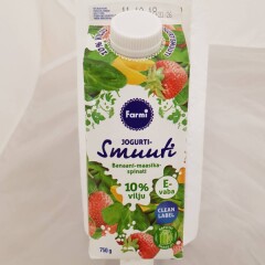 FARMI Banaani-maasika-spinati jogurtismuuti 750g