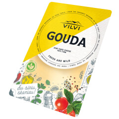 VILVI GOUDA Semihard cheese 48% FIDM slices 0,15 kg 150g